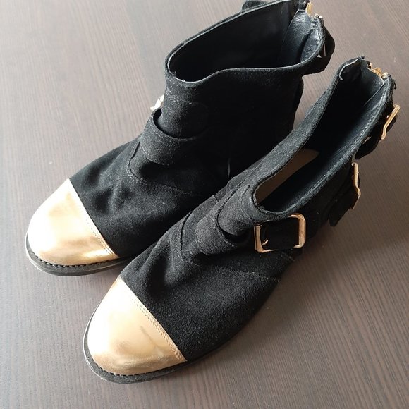 Balmain x H&M Suede Welted Ankle Boots EU 37 - Picture 3 of 7